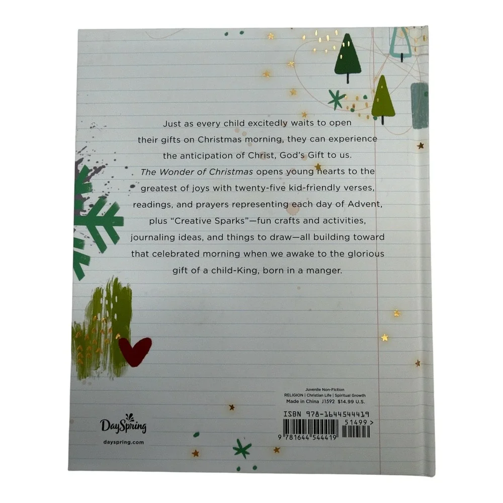 DaySpring The Wonder of Christmas 25 Days of Advent Journaling for Girls New